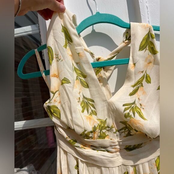 Anthropologie FARM Rio V-Neck Chiffon Floral Maxi Dress NWT - Picture 9 of 12